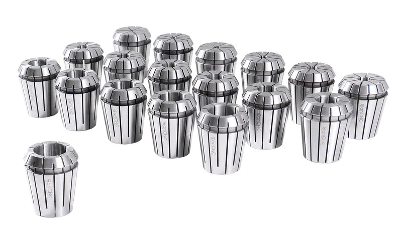 3 mm to 20 mm by 1 mm Er-32 Collet Set, 18 Pcs/Set in Fitted Strong Aluminium Box, 3350-0585