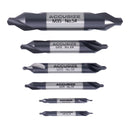 6pc M35 (H.S.S. +5% Cobalt) TiALN Coated Center Drill Set