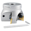 2-1/2 Inch Indexable Face Shell Milling Cutter, 90 Degree Positive Rake, TPG32 Inserts, Nickel Plated Body, 3508-0016