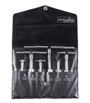 Ensemble de micromètres extérieurs ultra-précis de 6 pièces (0-1 po, 1-2", 2-3" 3-4", 4-5" et 5-6") Plus un socle de micromètre portatif et un ensemble de jauges télescopiques de 6 pièces, 0906-C153