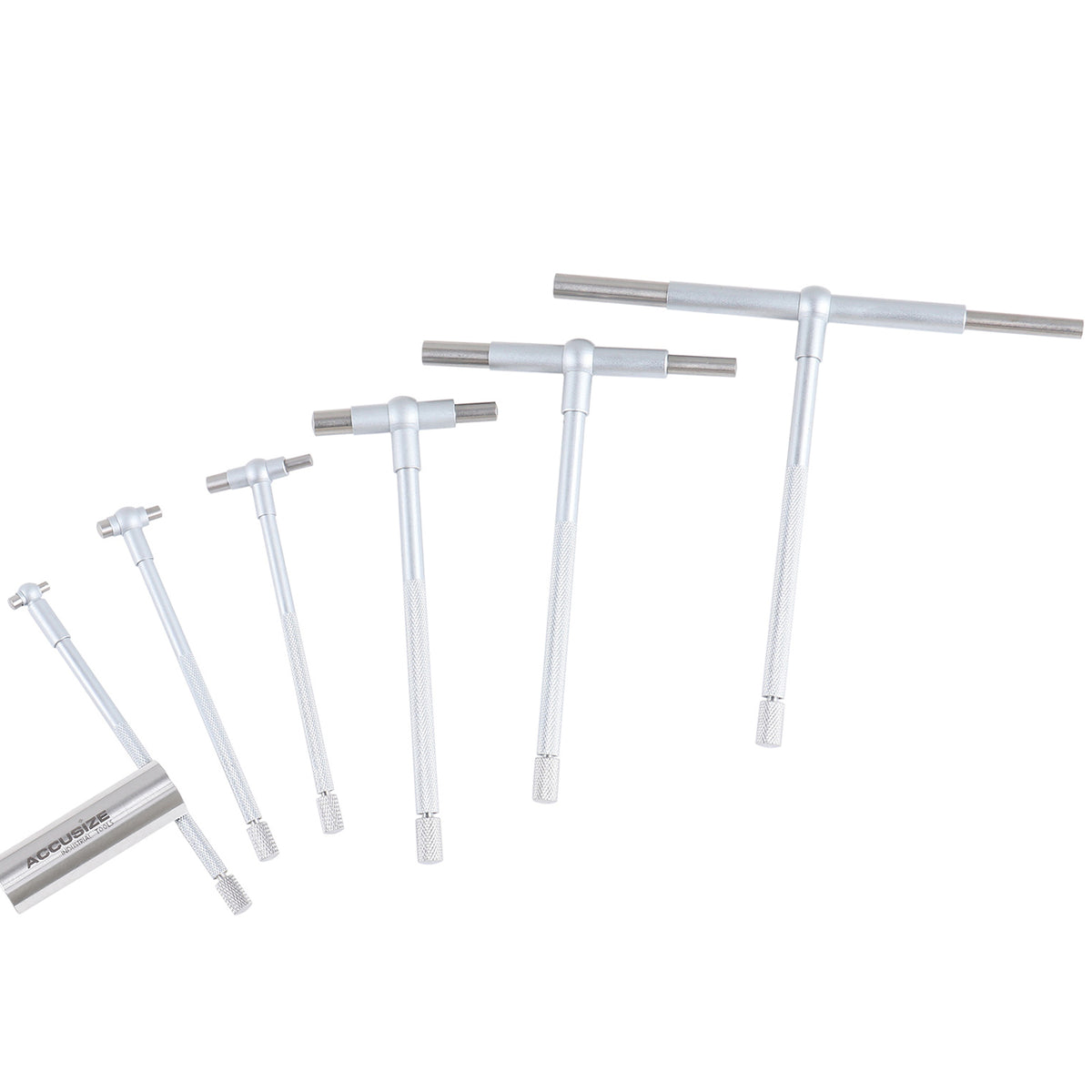 Premium 5/16'' - 6", 6ps/Set Telescoping Gage Set, Satin Chrome Finished, 3602-5018