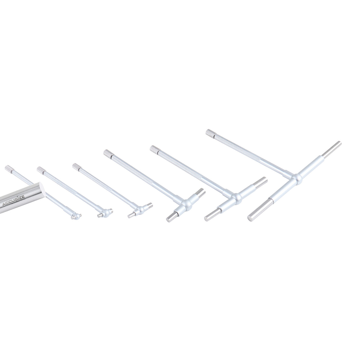 Premium 5/16'' - 6", 6ps/Set Telescoping Gage Set, Satin Chrome Finished, 3602-5018