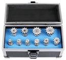 10 Pcs Hss Woodruff Key Cutter Set, 1/2'' Straight Shank, 3800-1101