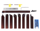 1" 9 Pieces/Set, Indexable Carbide Turning Tools and Boring Bar, for Cutting Aluminum, 3988-0001