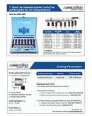 1" 9 Pieces/Set, Indexable Carbide Turning Tools and Boring Bar, for Cutting Aluminum, 3988-0001