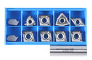 Replacement Inserts Set (10 pcs/set) for 9 pcs Indexable Carbide Turning Tool and Boring Bar Set, for Cutting Aluminum
