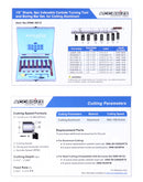 1/2" 9 Pieces/Set, Indexable Carbide Turning Tools and Boring Bar, for Cutting Aluminum, 3988-0012