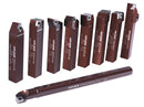 3/4" 9 Pieces/Set, Indexable Carbide Turning Tools and Boring Bar, for Cutting Aluminum, 3988-0034