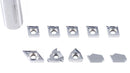 Replacement Inserts Set (10 pcs/set) for 9 pcs Indexable Carbide Turning Tool and Boring Bar Set, for Cutting Aluminum
