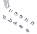Replacement Inserts Set (10 pcs/set) for 9 pcs Indexable Carbide Turning Tool and Boring Bar Set, for Cutting Aluminum