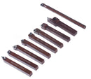 3/8" 9 Pieces/Set, Indexable Carbide Turning Tools and Boring Bar, for Cutting Aluminum, 3988-0038