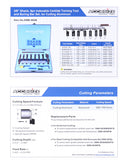 3/8" 9 Pieces/Set, Indexable Carbide Turning Tools and Boring Bar, for Cutting Aluminum, 3988-0038