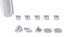 Replacement Inserts Set (10 pcs/set) for 9 pcs Indexable Carbide Turning Tool and Boring Bar Set, for Cutting Aluminum