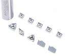 Replacement Inserts Set (10 pcs/set) for 9 pcs Indexable Carbide Turning Tool and Boring Bar Set, for Cutting Aluminum