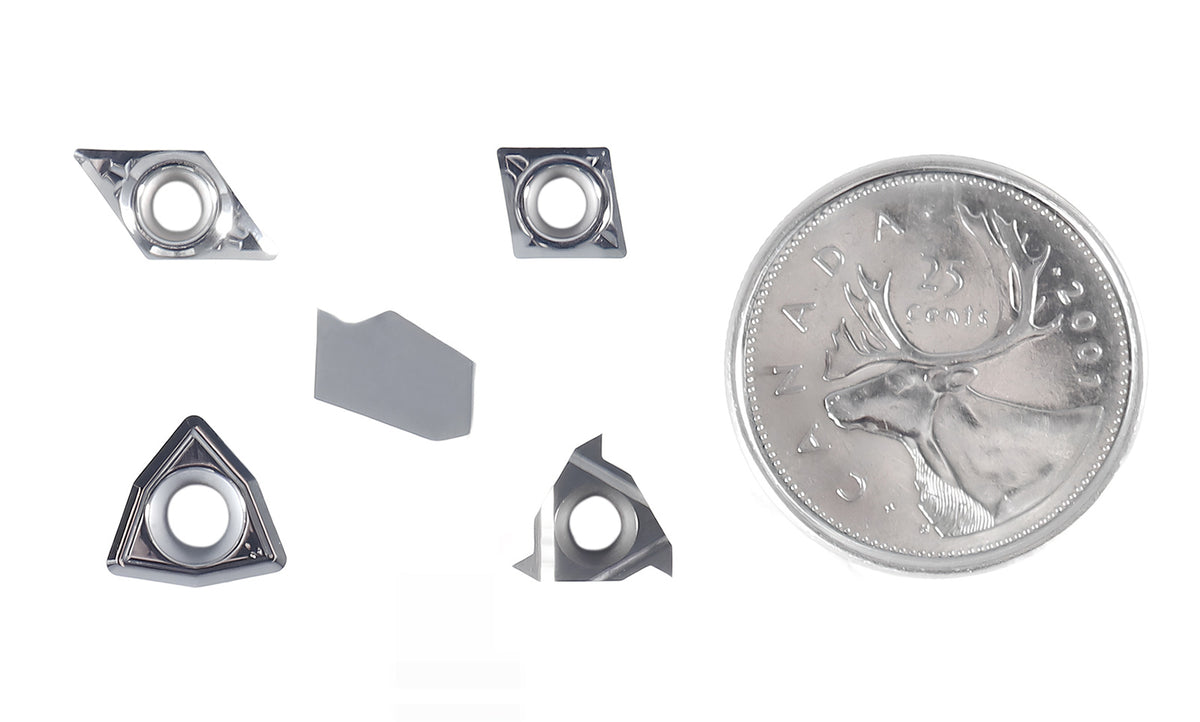 Replacement Inserts Set (10 pcs/set) for 9 pcs Indexable Carbide Turning Tool and Boring Bar Set, for Cutting Aluminum