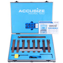 5/8" Shank 9-Piece Indexable Turning & Boring Tool Set, Uncoated Sharp-Edge Inserts for Aluminum, 3988-0058