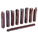 5/8" Shank 9-Piece Indexable Turning & Boring Tool Set, Uncoated Sharp-Edge Inserts for Aluminum, 3988-0058