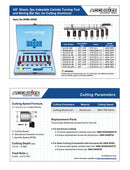 5/8" 9 Pieces/Set, Indexable Carbide Turning Tools and Boring Bar, for Cutting Aluminum, 3988-0058