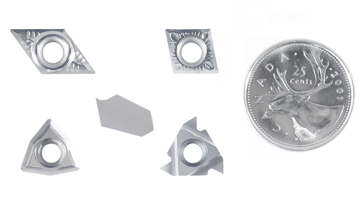 Replacement Inserts Set (10 pcs/set) for 9 pcs Indexable Carbide Turning Tool and Boring Bar Set, for Cutting Aluminum