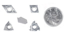 Replacement Inserts Set (10 pcs/set) for 9 pcs Indexable Carbide Turning Tool and Boring Bar Set, for Cutting Aluminum