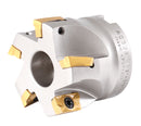 2'' by 3/4'' 90 Deg Square Shoulder Indexable Face Mill with 5 Pcs Apkt1604 Carbide Inserts, 4508-0012