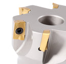 2-1/2'' by 3/4'' 90 Deg Square Shoulder Indexable Face Mill with Apkt1604 Insert, 4508-0016