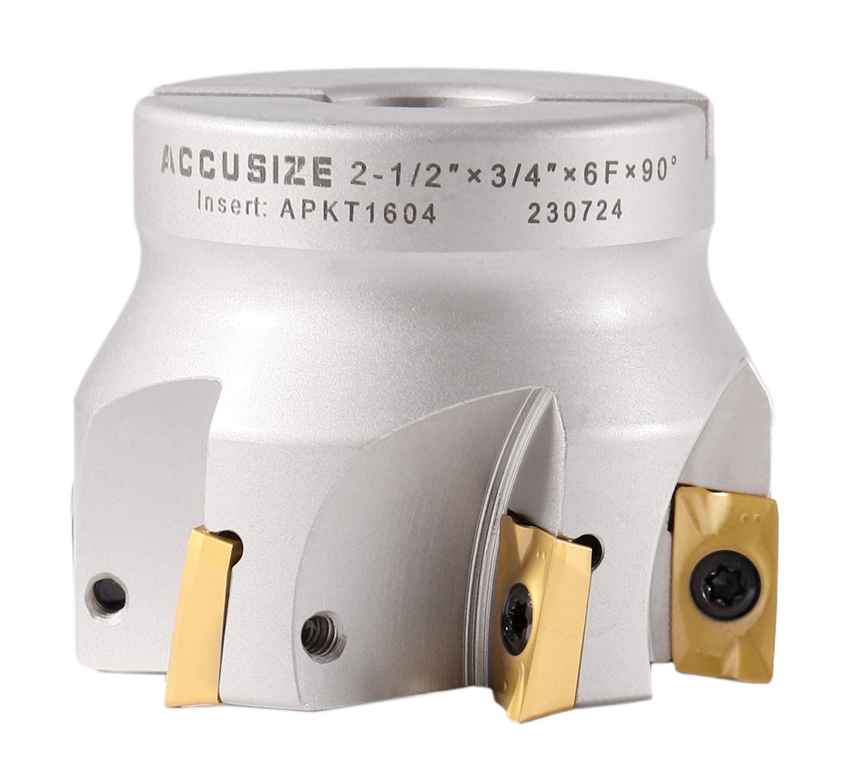 2-1/2'' by 3/4'' 90 Deg Square Shoulder Indexable Face Mill with Apkt1604 Insert, 4508-0016