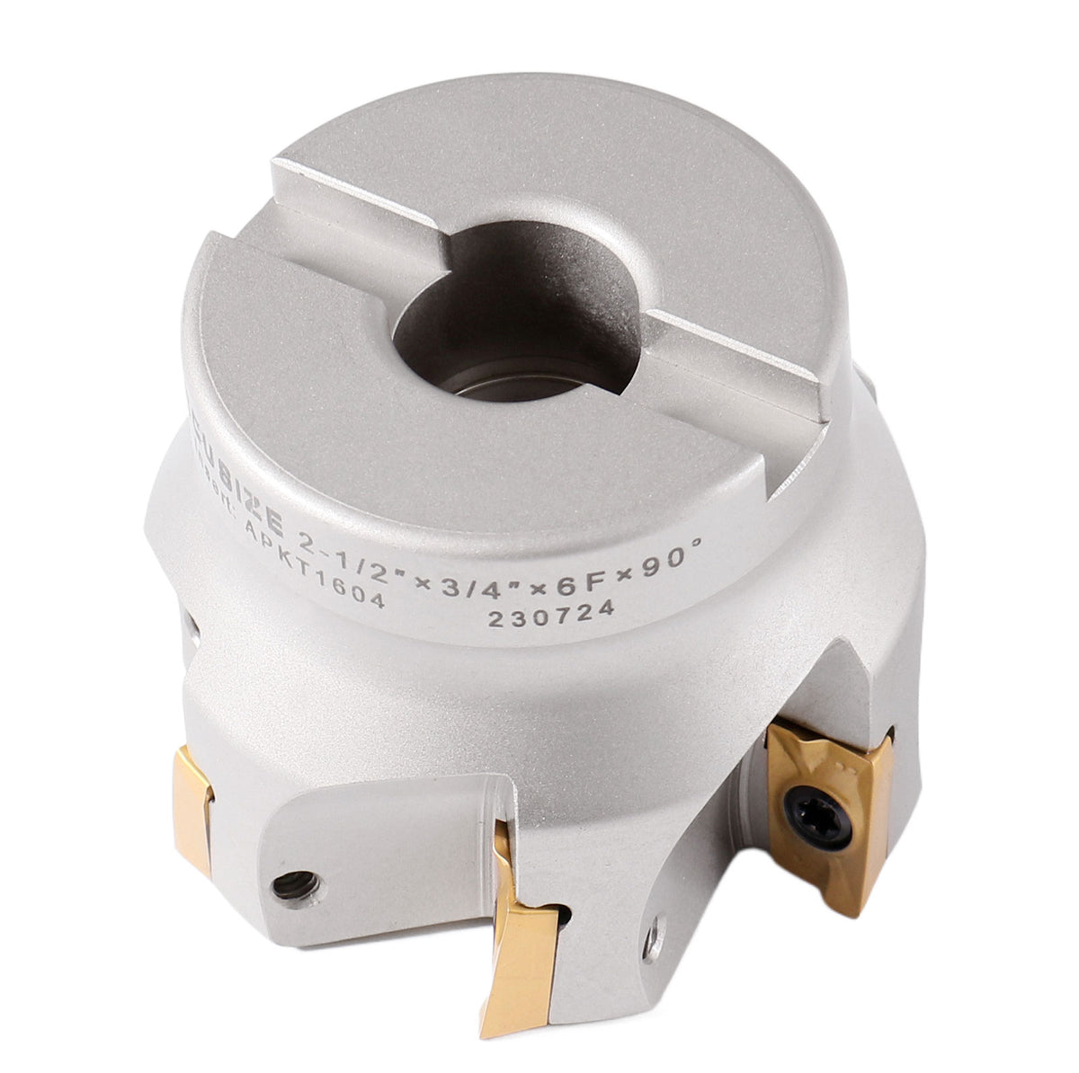 2-1/2'' by 3/4'' 90 Deg Square Shoulder Indexable Face Mill with Apkt1604 Insert, 4508-0016