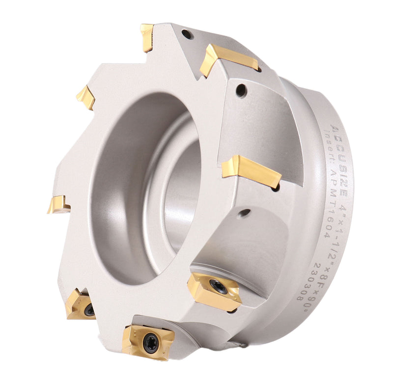 4'' by 1-1/2'' 90 Deg Square Shoulder Indexable Face Mill with Apkt Insert, 4508-0020