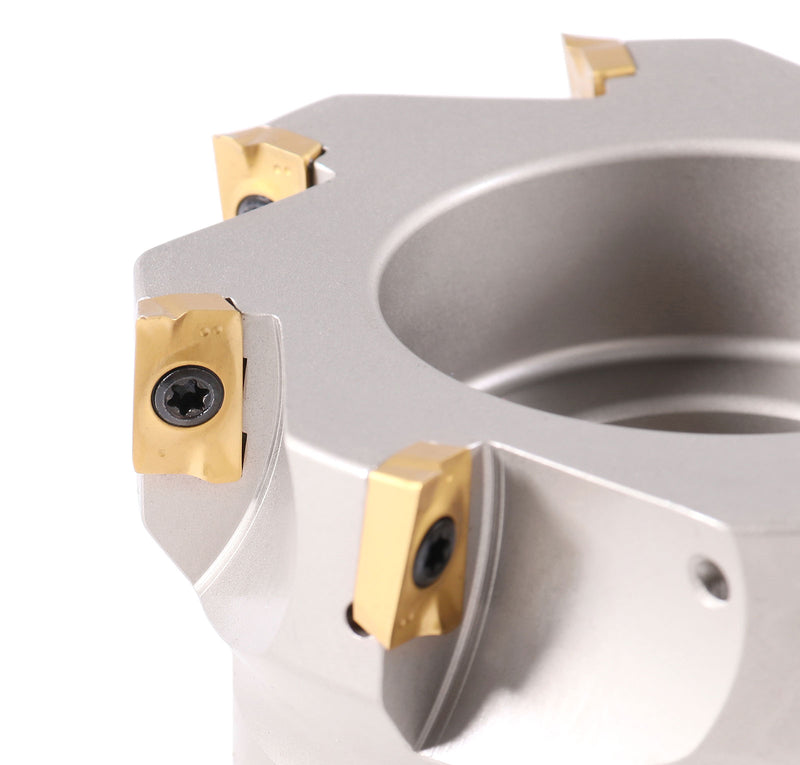 4'' by 1-1/2'' 90 Deg Square Shoulder Indexable Face Mill with Apkt Insert, 4508-0020