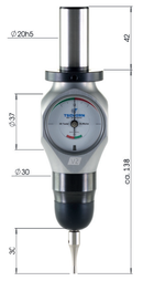 TSCHORN 3D Tester Edge Finder DREHplus V2, 3/4" (19.05mm) Shank, 0.14" - 0.12" (3.6 - 3.2mm) Sensing Tip, Measuring All Axes & Rotating Center, 4940-0034