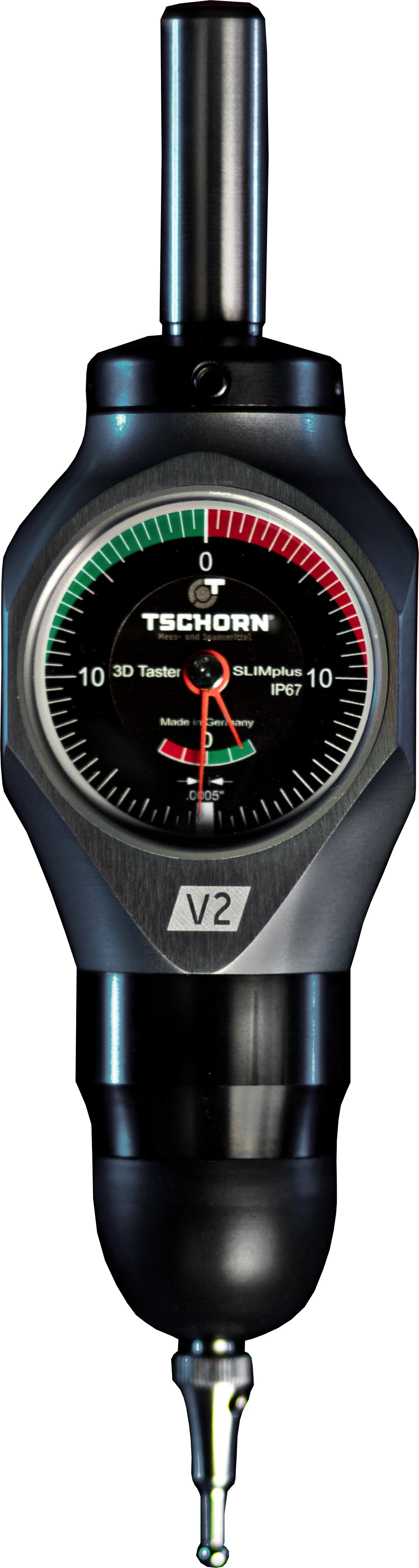 TSCHORN SLIMplus 3D Tester Edge Finder V2, 1/2" (12.7mm) Shank, 0.11" (3mm) Sensing Tip, IP67, Waterproof, Dustproof
