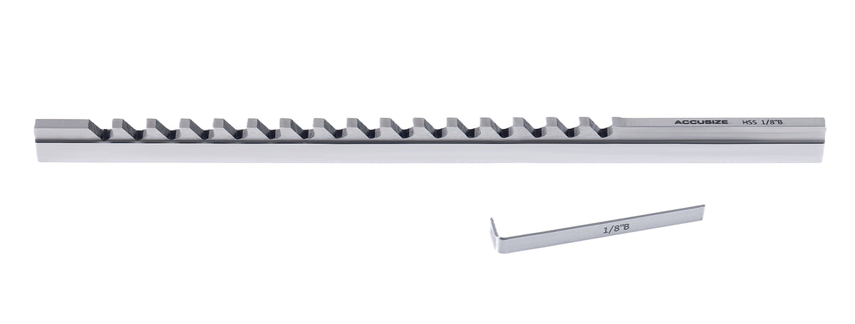 '- 1/8'' to B, Hss Keyway Broach, Fractional, Imperial, 5000-0010
