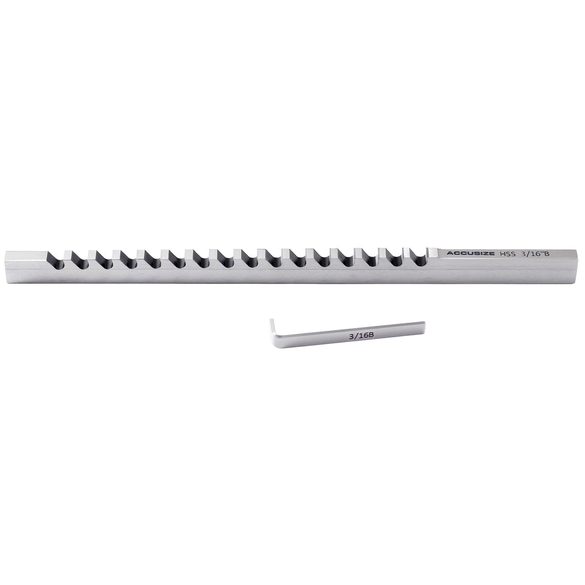 3/16 inch, Style B, High Speed Steel Keyway Broach, 5000-0014