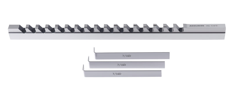7/16'' to D, Hss Keyway Broach, Fractional, Imperial, 5000-0028