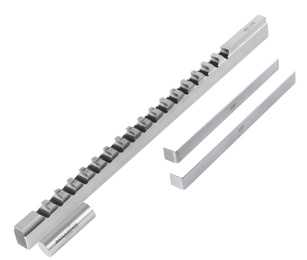 10mm Style D, H.S.S. Keyway Broach, Length of Cut: 1-6'', 2 Shims, 5001-0016