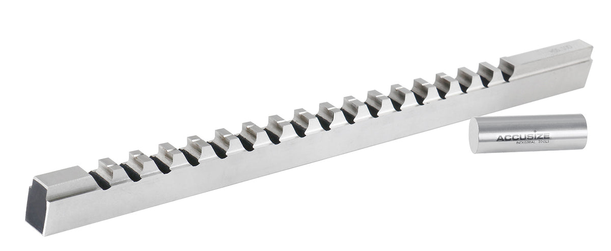 10mm Style D, H.S.S. Keyway Broach, Length of Cut: 1-6'', 2 Shims, 5001-0016
