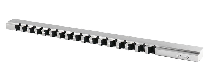 10mm Style D, H.S.S. Keyway Broach, Length of Cut: 1-6'', 2 Shims, 5001-0016