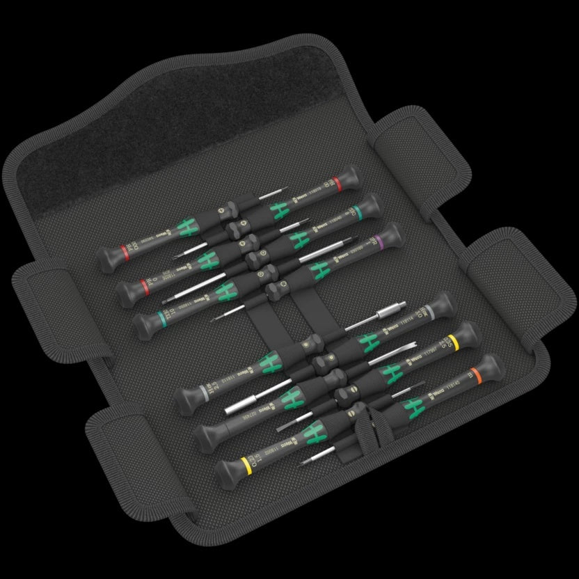Wera Kraftform Micro 12 Electronics 1 Jeu de tournevis pour applications électroniques, 12 pièces