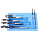 H.S.S. Solid Cap Screw Counterbore Set, 3 Flute, Straight Shank, 7 Pc, 508S-0007
