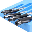 H.S.S. Solid Cap Screw Counterbore Set, 3 Flute, Straight Shank, 7 Pc, 508S-0007