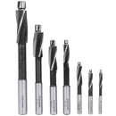 7 Pc Metric Hss Solid Capscrew Counterbore Set, 3 Flute, Straight Shank, 508S-007m
