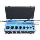 - No.10 HSS Keyway Broach Set, 18 Pcs with Precision Ground Teeth, Includes 4 Broaches & 9 Bushings, 5100-0010