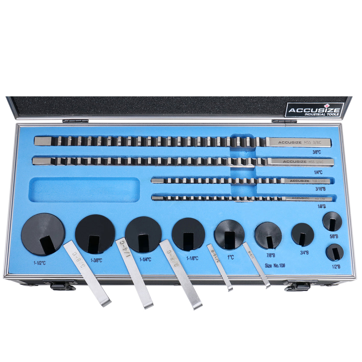 5100-0010, No.10 Standard HSS Keyway Broach Sets