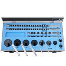 - No.10 HSS Keyway Broach Set, 18 Pcs with Precision Ground Teeth, Includes 4 Broaches & 9 Bushings, 5100-0010