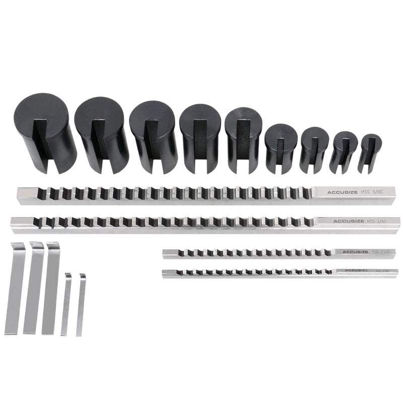5100-0010, No.10 Standard HSS Keyway Broach Sets