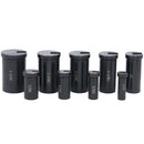 - No.10 HSS Keyway Broach Set, 18 Pcs with Precision Ground Teeth, Includes 4 Broaches & 9 Bushings, 5100-0010