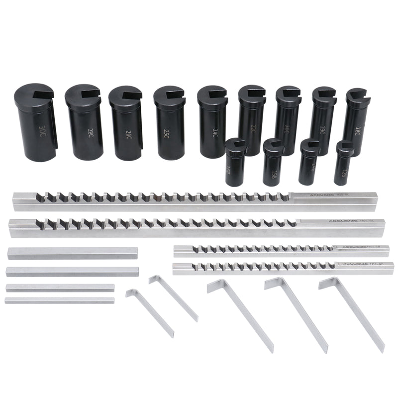 5100-0070, No.70 Metric Set 72 Combinations HSS Keyway Broach Sets