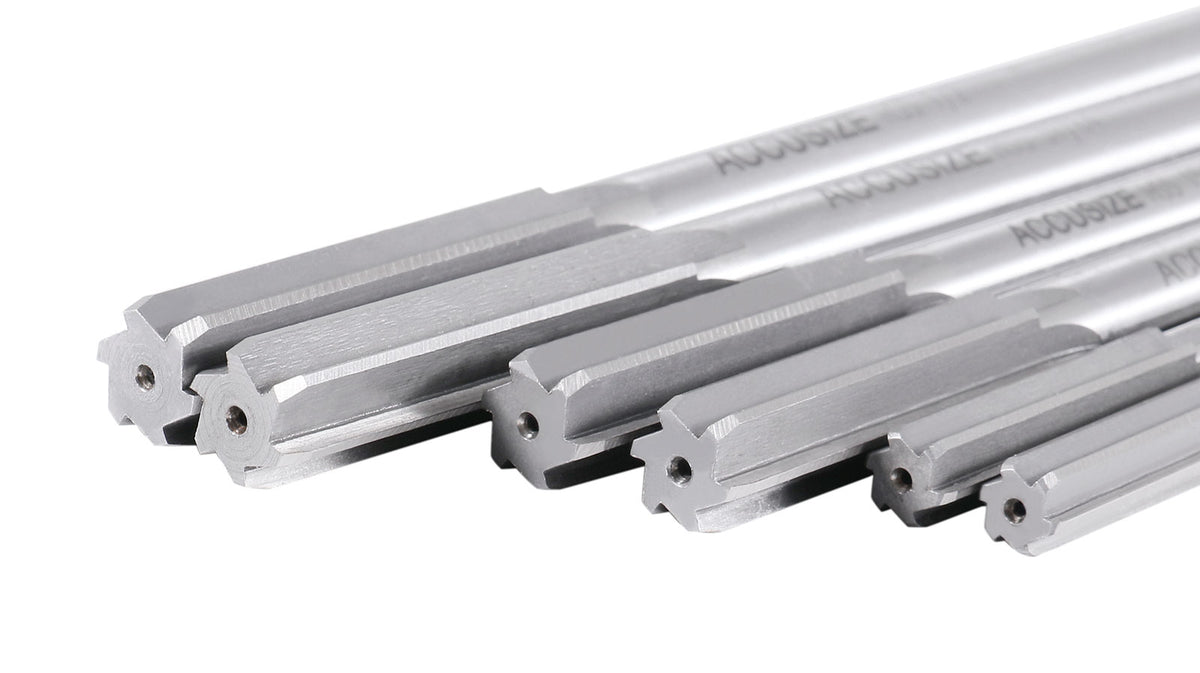 29 Pc 1/16'' to 1/2'' by 1/64'' H.S.S. Chucking Reamer Set, Straight Flute, Right Hand Cut, 5500-SF00