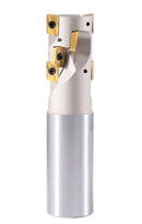 1'' Heavy Duty Helical Indexable Weldon Shank End Mill, Apkt11t3 Carbide Inserts, 1'' by 1'' by 4-1/4'', 5508-0002